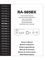 Rotel-RA-985BX - Owners manual 